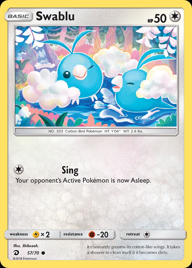 PSA 10 Swablu Dragon Majesty graded Pokémon card