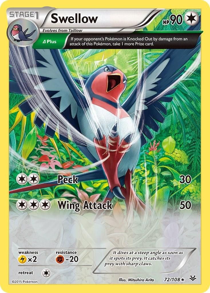 PSA 10 Swellow Secret Wonders graded Pokémon card