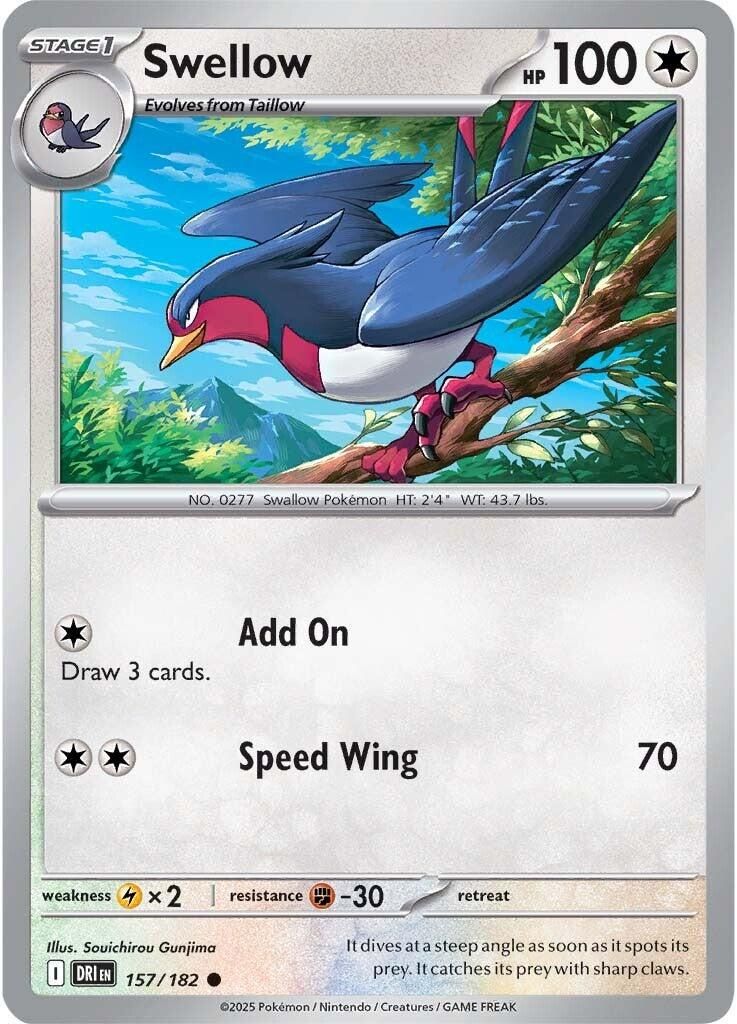 PSA 10 Swellow Rising Rivals graded Pokémon card