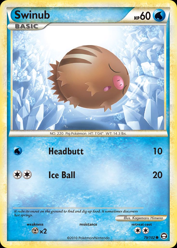 PSA 10 Swinub Triumphant graded Pokémon card