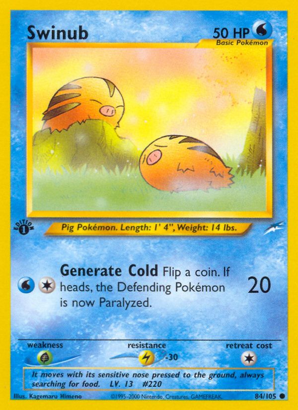 PSA 10 Swinub Neo Destiny graded Pokémon card