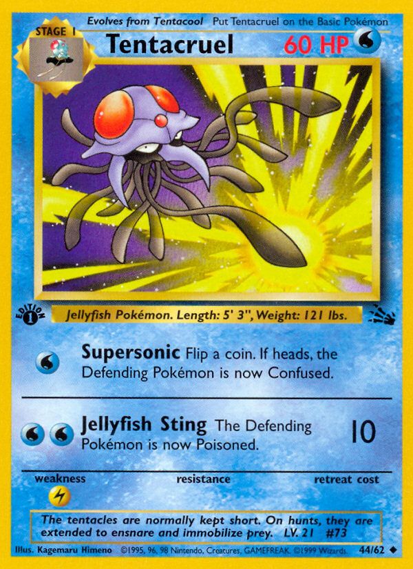 PSA 10 Tentacruel Fossil graded Pokémon card