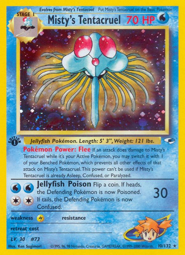 PSA 10 Misty's Tentacruel Gym Heroes graded Pokémon card