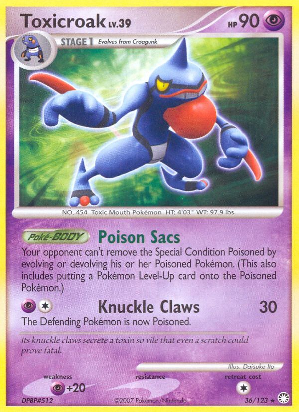 PSA 10 Toxicroak Mysterious Treasures graded Pokémon card