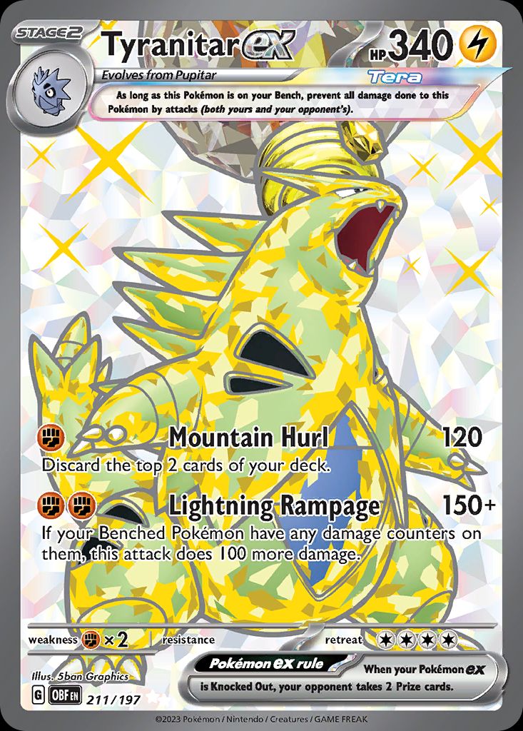 PSA 10 Tyranitar Obsidian Flames graded Pokémon card
