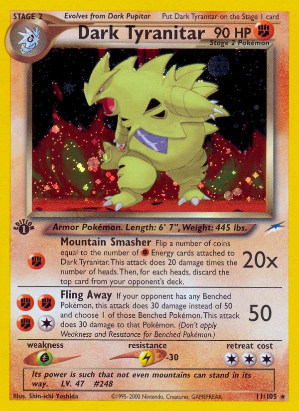 PSA 10 Tyranitar Neo Destiny graded Pokémon card