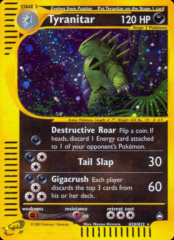 PSA 10 Tyranitar Aquapolis graded Pokémon card