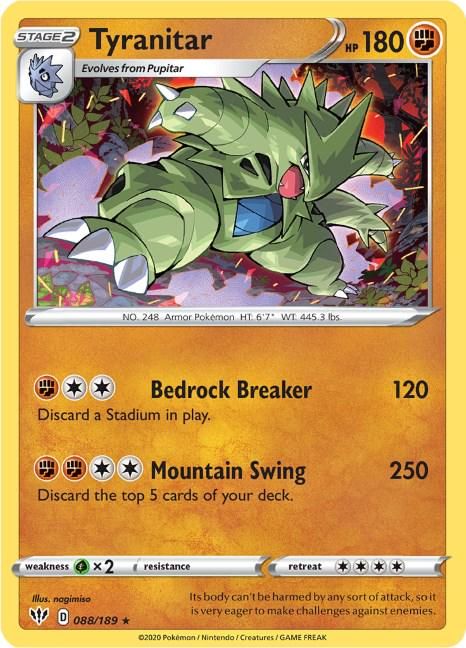 PSA 10 Tyranitar HS. Undaunted graded Pokémon card