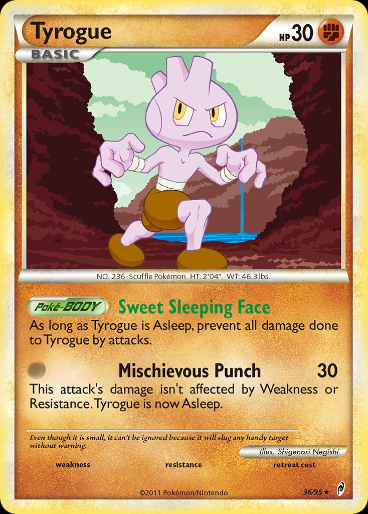 PSA 10 Tyrogue Call of Legends graded Pokémon card