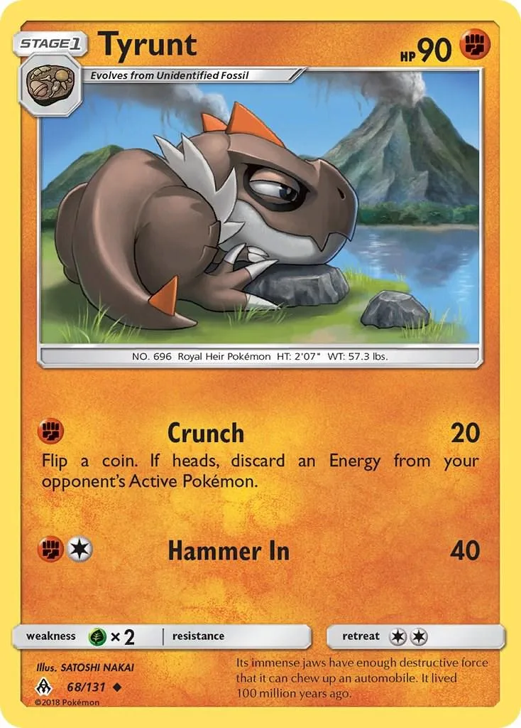 PSA 10 Tyrunt Sun & Moon. Forbidden Light graded Pokémon card