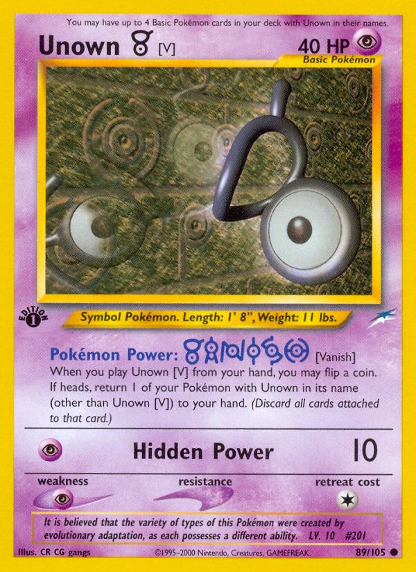 PSA 10 Unown Neo Destiny graded Pokémon card