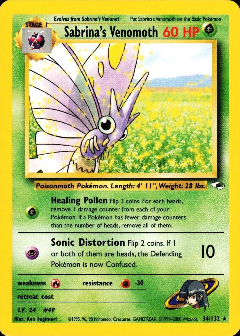PSA 10 Koga's Venomoth Gym Challenge graded Pokémon card