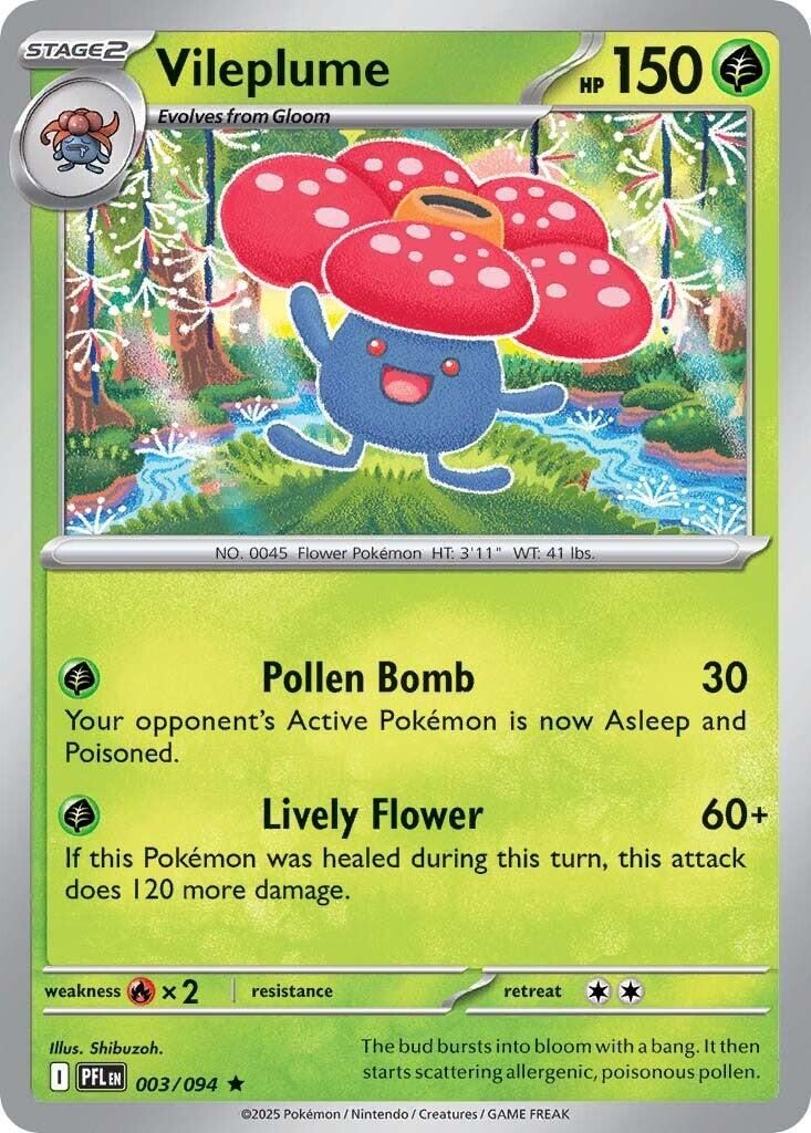 PSA 10 Vileplume Obsidian Flames graded Pokémon card