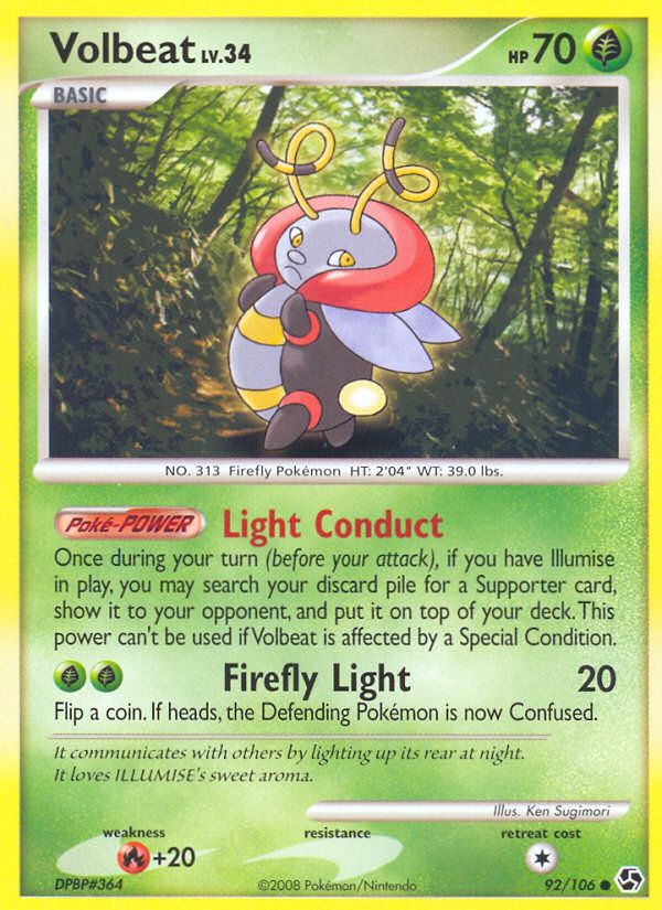 PSA 10 Volbeat Great Encounters graded Pokémon card