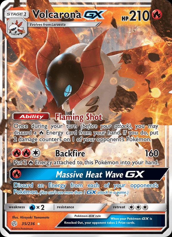 PSA 10 Volcarona Cosmic Eclipse graded Pokémon card