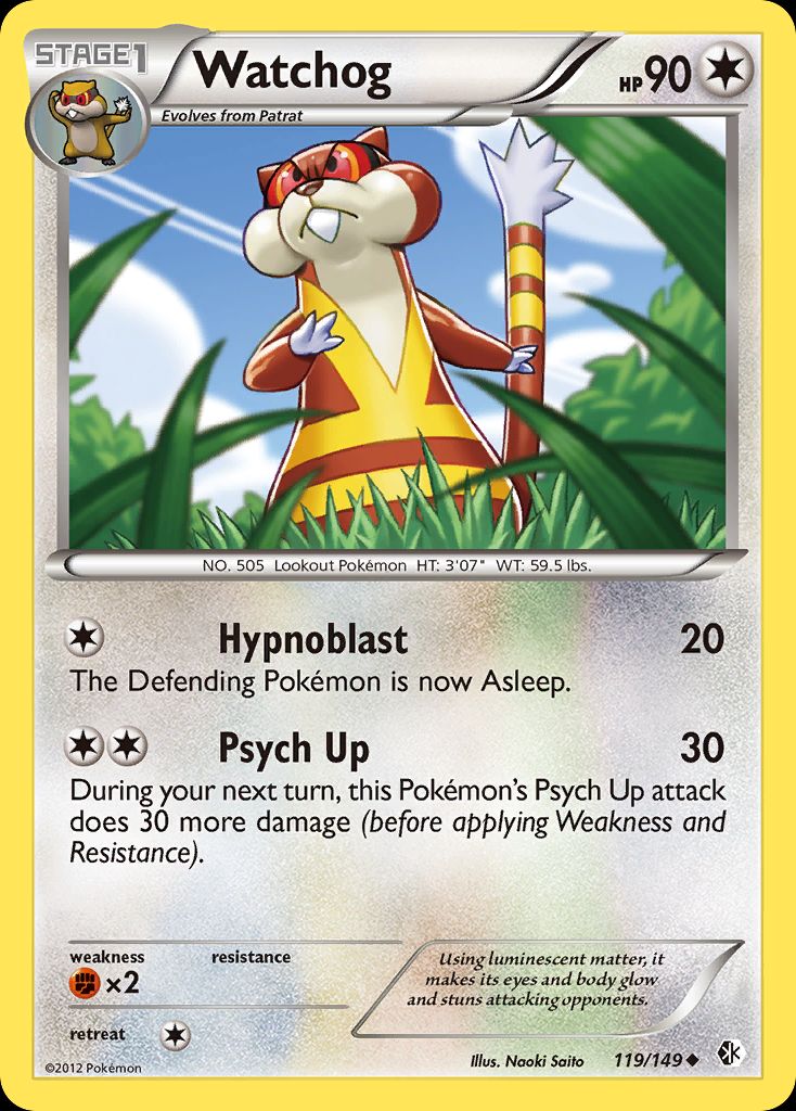 PSA 10 Watchog Boundaries Crossed graded Pokémon card
