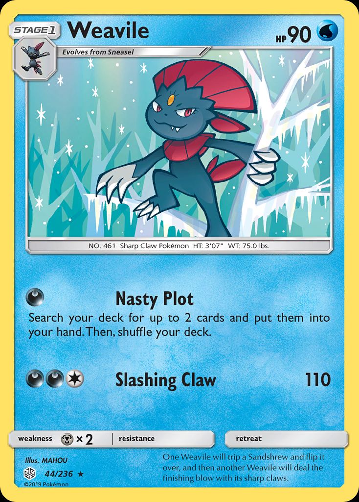 PSA 10 Weavile Cosmic Eclipse graded Pokémon card