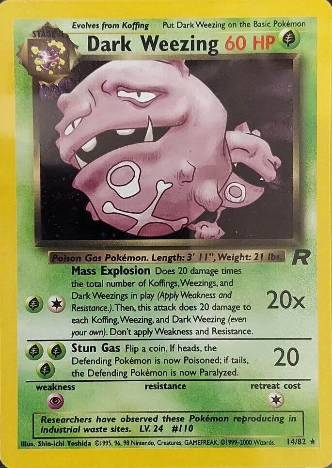 PSA 10 Dark Weezing Team Rocket graded Pokémon card