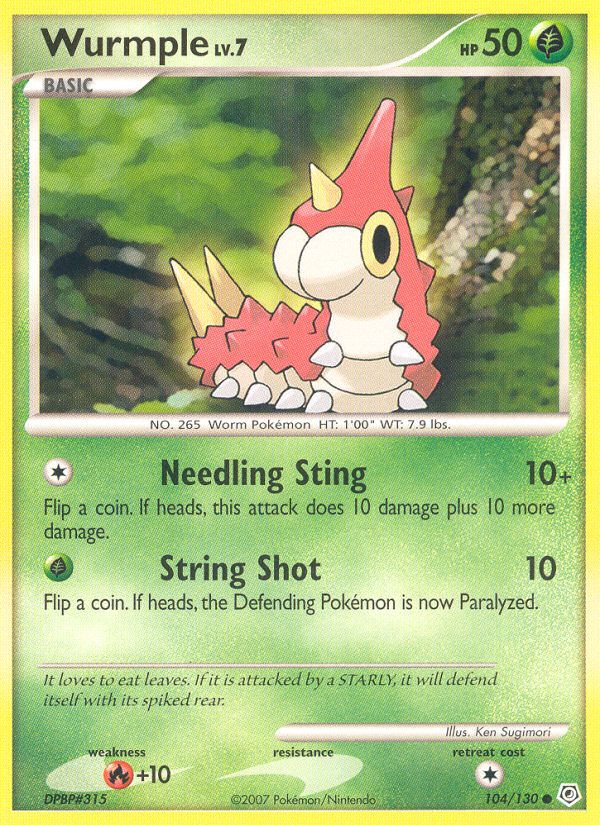 PSA 10 Wurmple Platinum graded Pokémon card