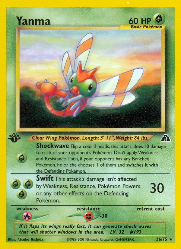 PSA 10 Yanma Neo Discovery graded Pokémon card
