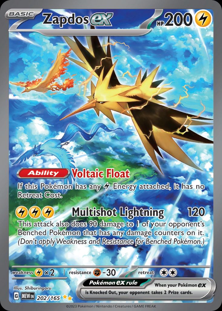 PSA 10 Zapdos ex Pokemon 151 graded Pokémon card