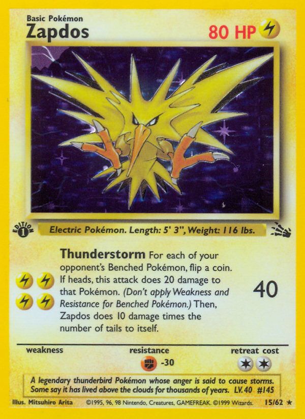 PSA 10 Zapdos Fossil graded Pokémon card