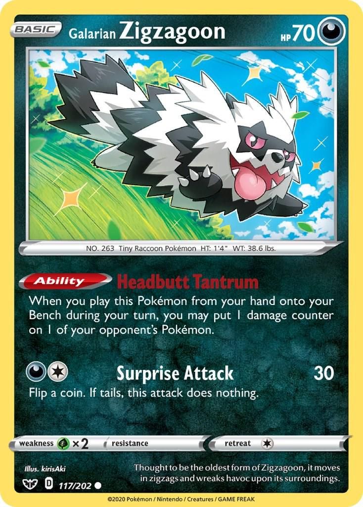 PSA 10 Zigzagoon Sword & Shield graded Pokémon card