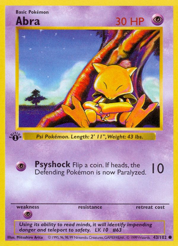 PSA 10 Abra Gym Heroes graded Pokémon card
