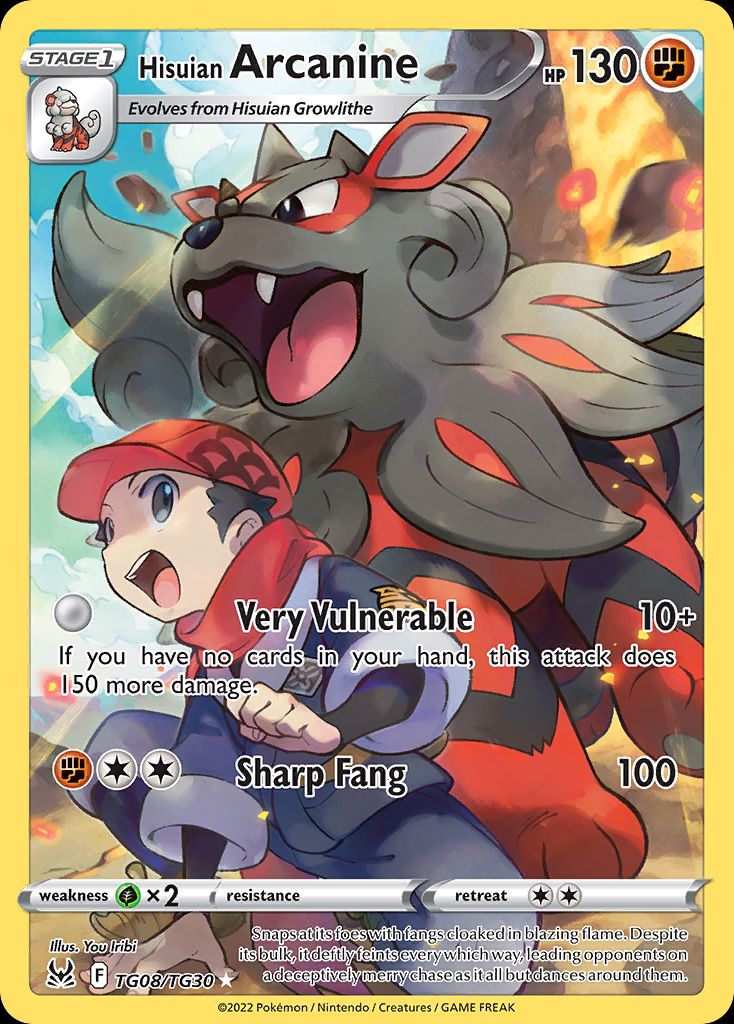 PSA 10 Hisuian Arcanine V Silver Tempest graded Pokémon card