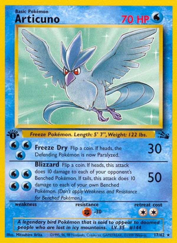PSA 10 Articuno Fossil graded Pokémon card
