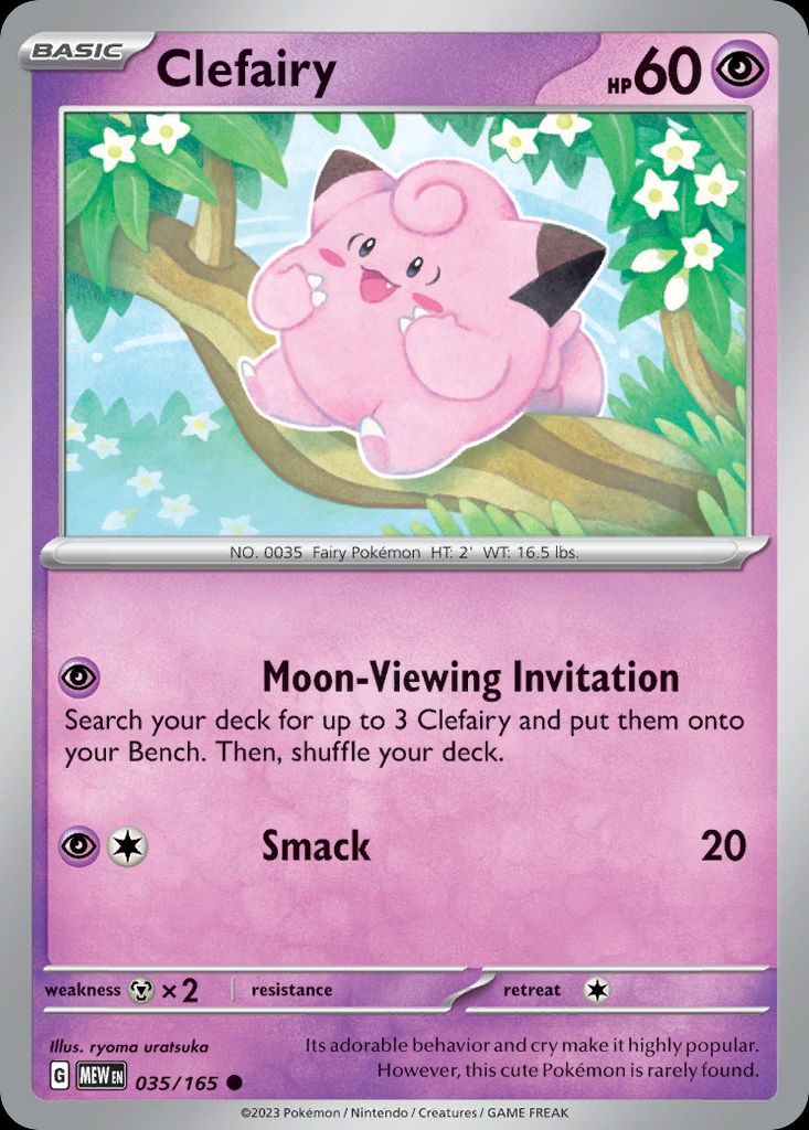 PSA 10 Clefairy Scarlet & Violet. 151 graded Pokémon card