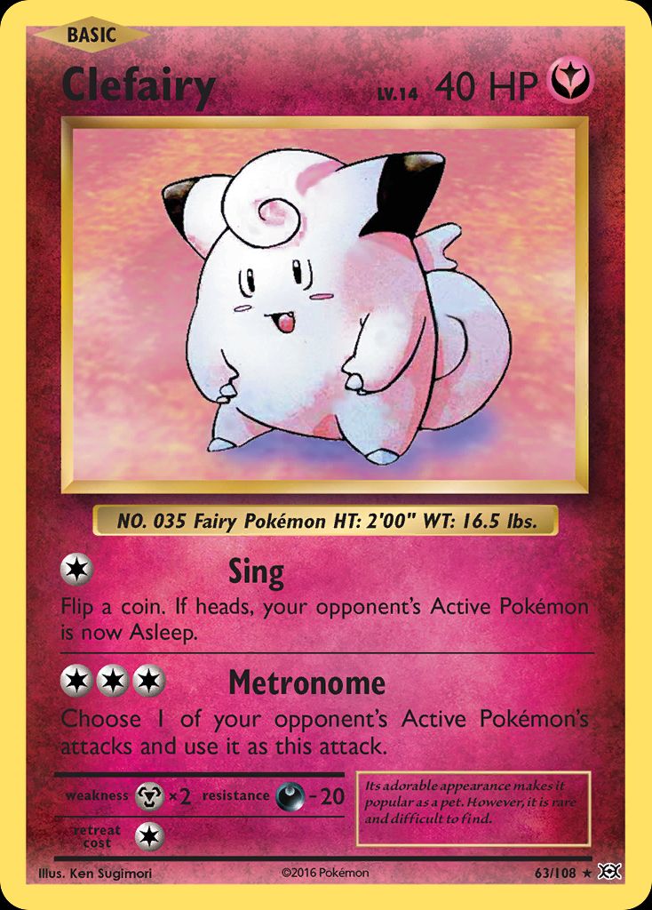PSA 10 Clefairy XY Evolutions graded Pokémon card