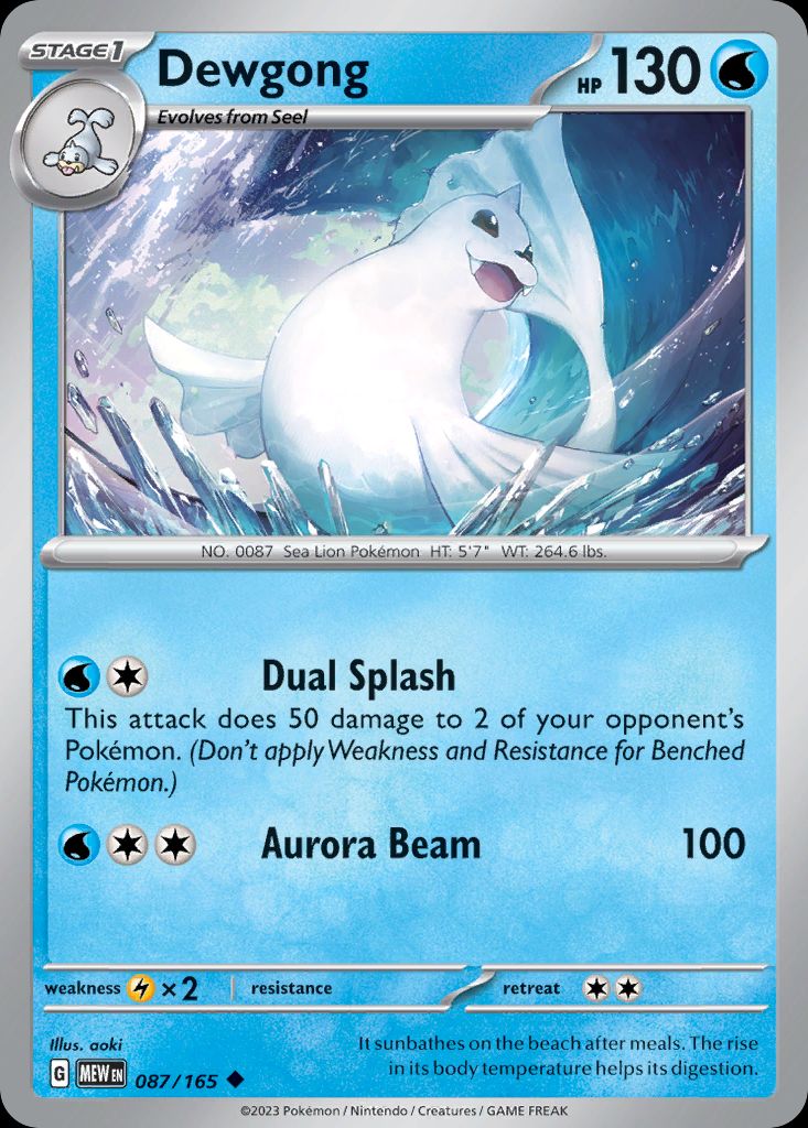 PSA 10 Dewgong Japanese Fossil graded Pokémon card