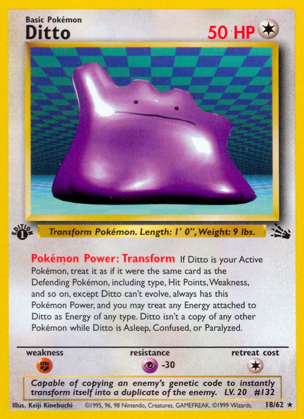 PSA 10 Ditto Fossil graded Pokémon card