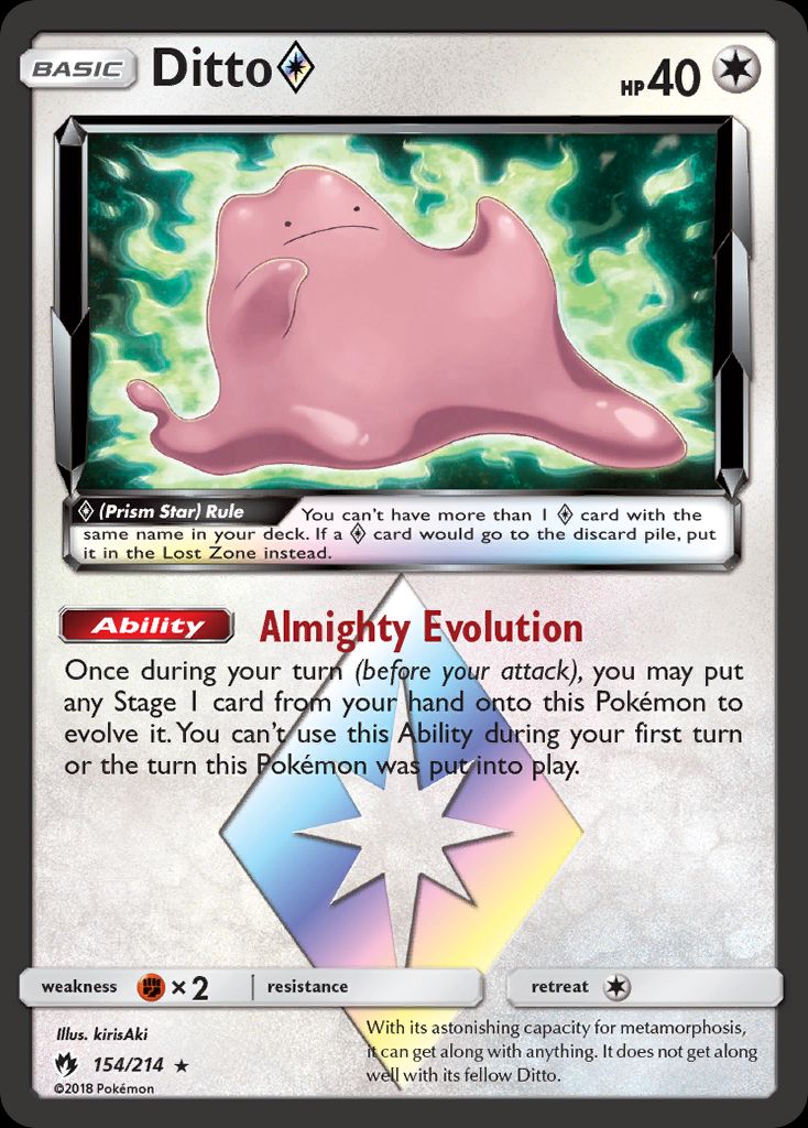 PSA 10 Ditto Prism Star Celestial Storm graded Pokémon card