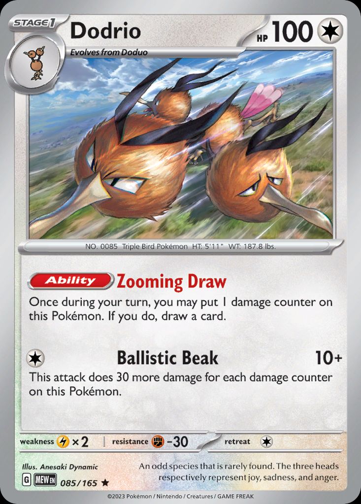 PSA 10 Dodrio Pokémon Card 151 graded Pokémon card