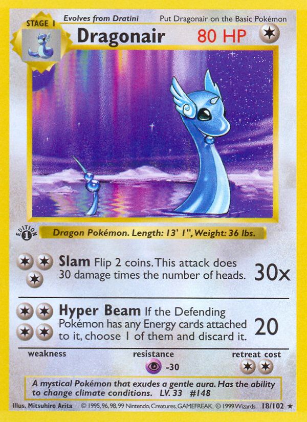 PSA 10 Dragonair Base Set graded Pokémon card