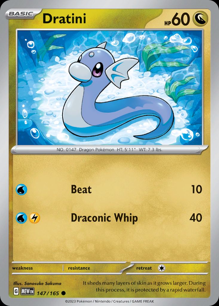 PSA 10 Dratini Scarlet & Violet 151 graded Pokémon card