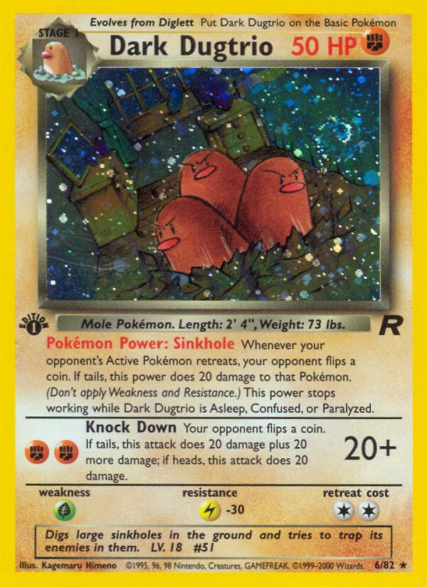 PSA 10 Dark Dugtrio Team Rocket graded Pokémon card