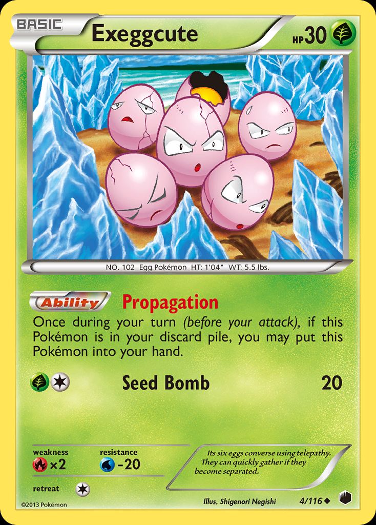 PSA 10 Exeggcute Plasma Freeze graded Pokémon card