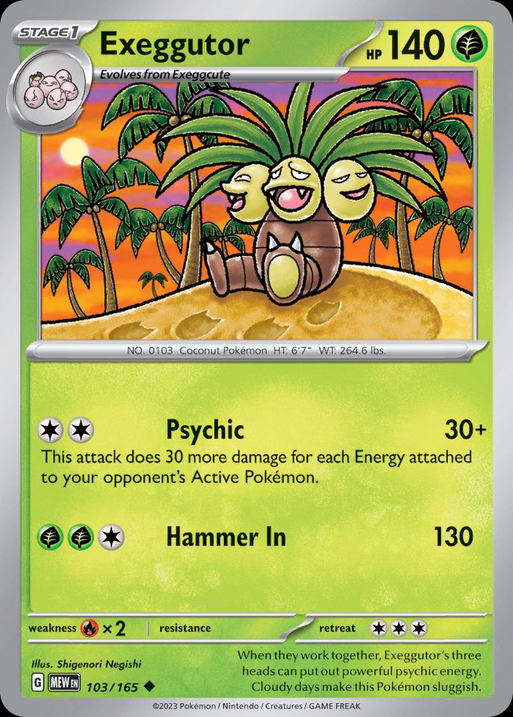 PSA 10 Exeggutor Pokémon Jungle graded Pokémon card