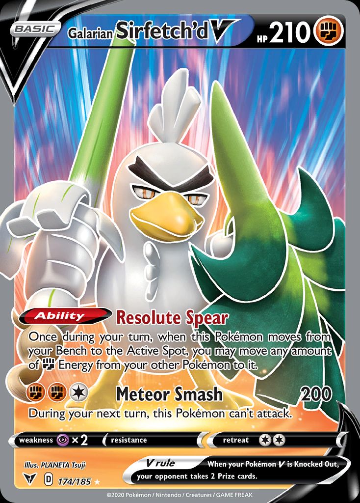 PSA 10 Sirfetch'd V Vivid Voltage Full Art graded Pokémon card