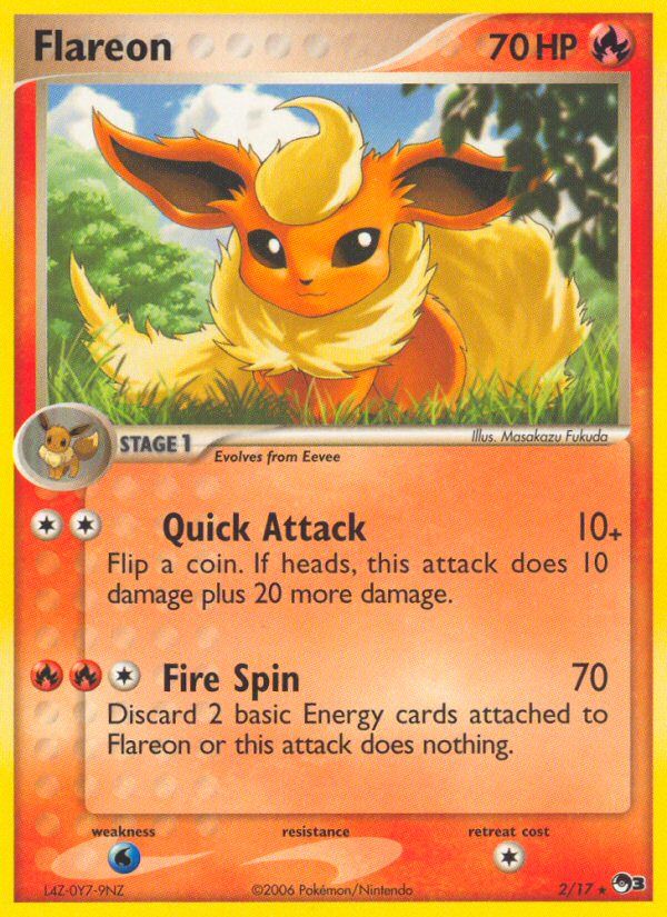PSA 10 Flareon POP Series 3 graded Pokémon card