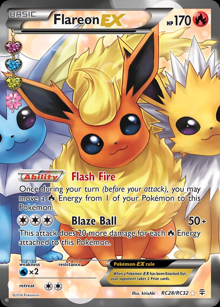 PSA 10 Flareon-EX Generations Radiant Collection graded Pokémon card