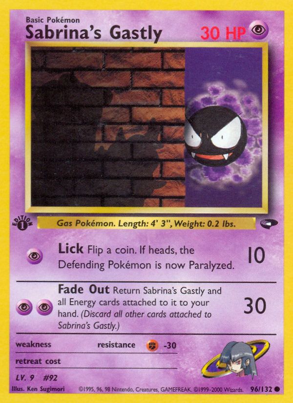 PSA 10 Sabrina's Gastly 96 Gym Heroes graded Pokémon card