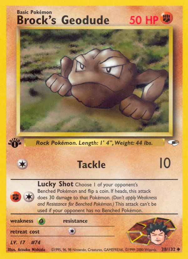 PSA 10 Brock's Geodude Gym Heroes graded Pokémon card