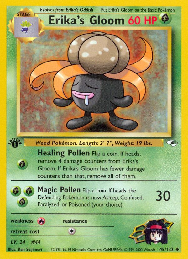 PSA 10 Erika's Gloom Gym Heroes graded Pokémon card