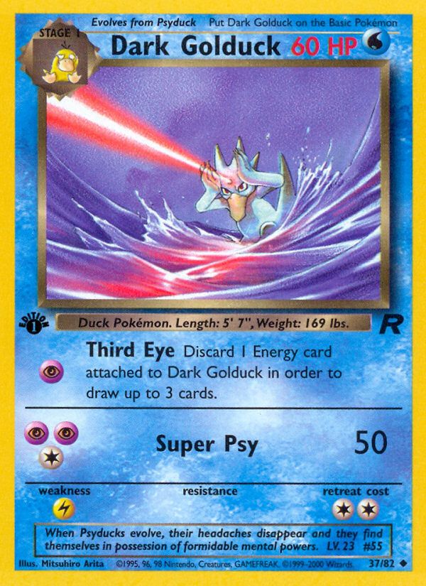 PSA 10 Dark Golduck Team Rocket graded Pokémon card