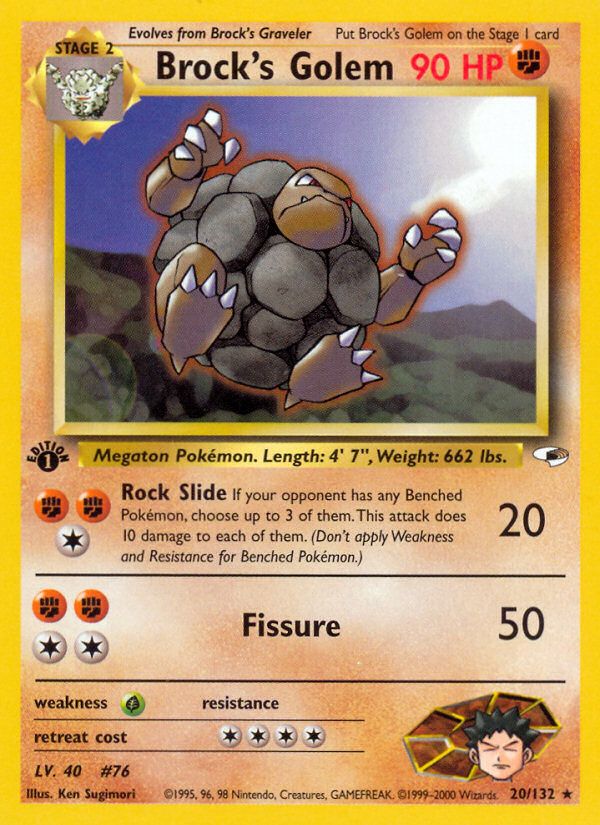 PSA 10 Blaine's Golem Gym Heroes graded Pokémon card