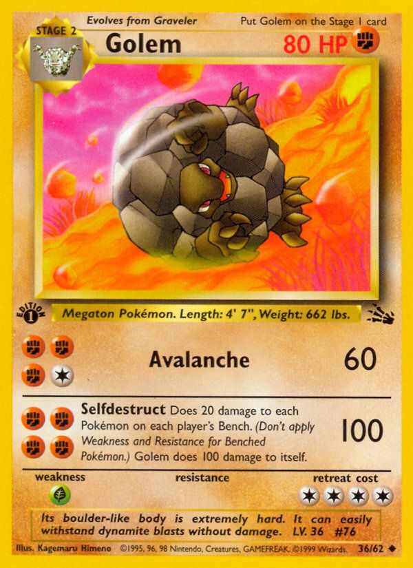 PSA 10 Golem Neo Genesis graded Pokémon card
